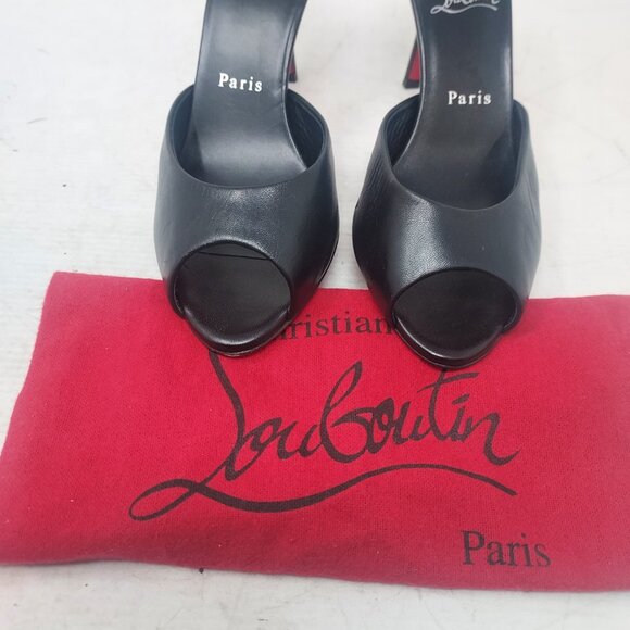 CHRISTIAN LOUBOUTIN Me Dolly Smooth Leather Black Mule Sandal - Picture 8 of 14